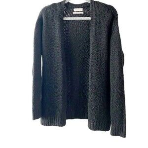 Urban Outfitters Black Chunky Knit Open Front Pockets Long Sleeve Cardigan XS